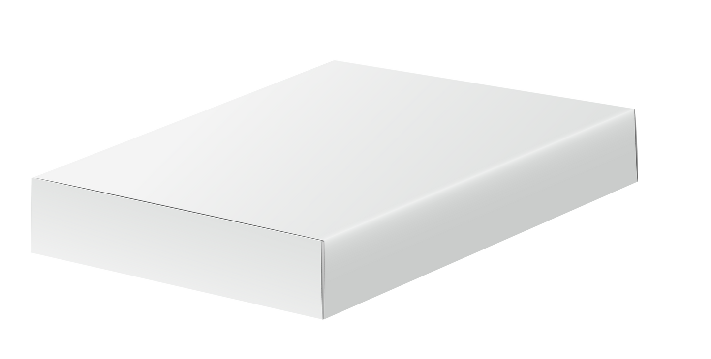 Caja tipo cerillas de cartón blanca cerrada