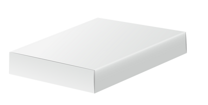 Caja tipo cerillas de cartón blanca cerrada